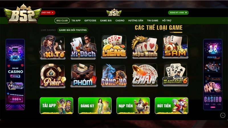 Những sản phẩm Game Bài Đổi Thưởng B52 Club chất lượng nhất