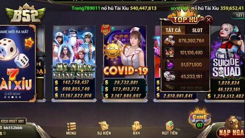 Giới thiệu sảnh game nổ hũ B52 Club